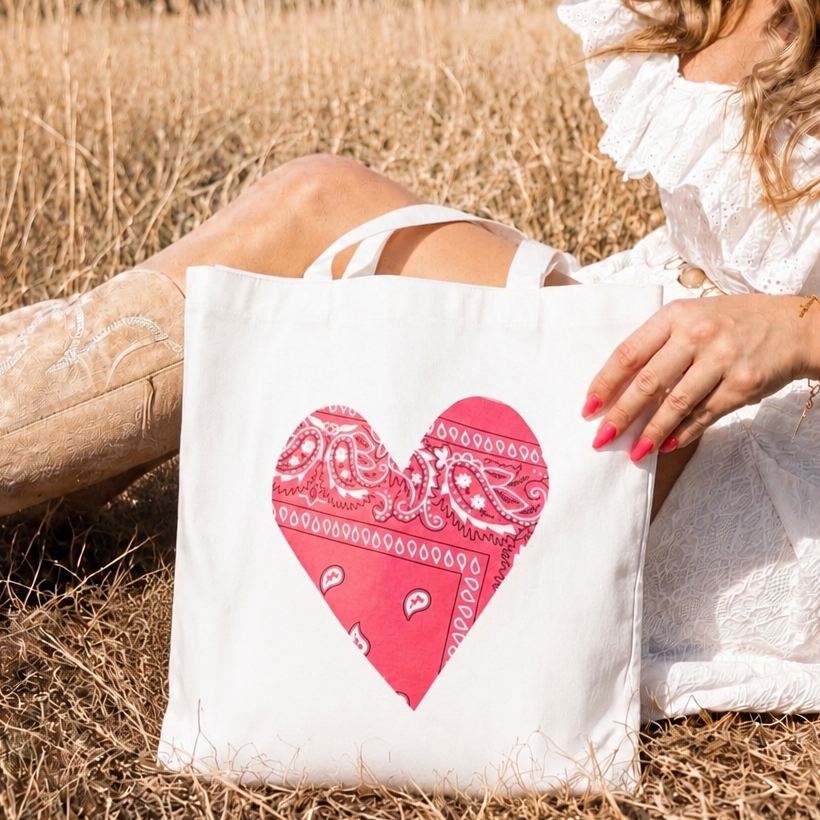 BANDANA HEART TOTE BAG