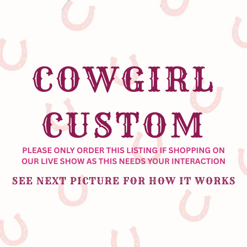 COWGIRL CUSTOM- choose your own patches